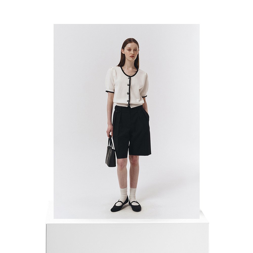 韩国直邮Dunst2023秋冬新品中性风经典女款短裤UDPA3B227BK羊毛 - 图3