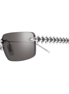 CARTIER 女士太阳镜 CT0544S003 SS2025 灰色 无框太阳镜