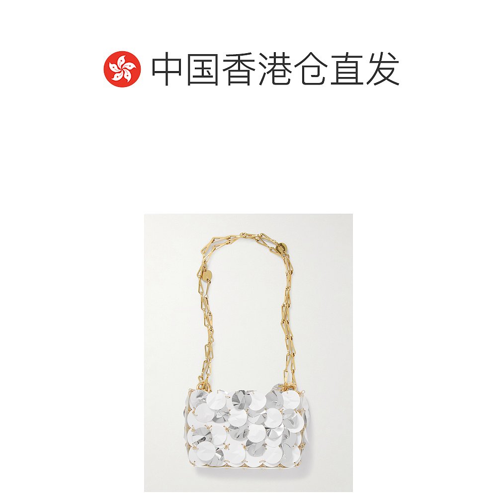 香港直邮潮奢 Rabanne 女士 Paillette-embellished shell should - 图1