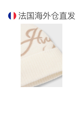 欧洲直邮自营HUGO BOSS雨果博斯 女士天然色羊毛混纺刺绣标志针织
