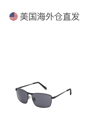 自营Fossil Men's Square Sunglasses - black 美国奥莱直发