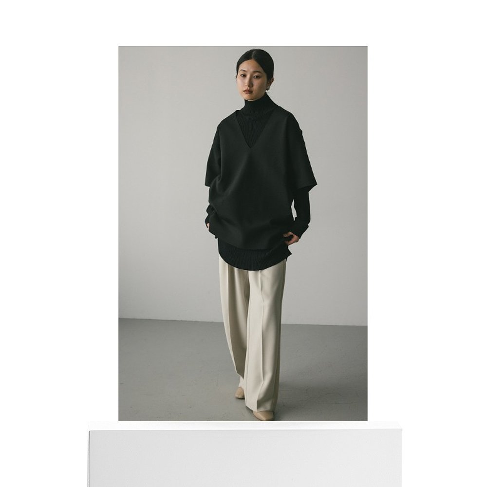 1h可退 日本直邮STYLEMIXER 女士侧条纹束褶长裤 500HAS314101 - 图3