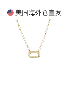 自营adornia14k镀金锁项链-金色 美国奥莱直发