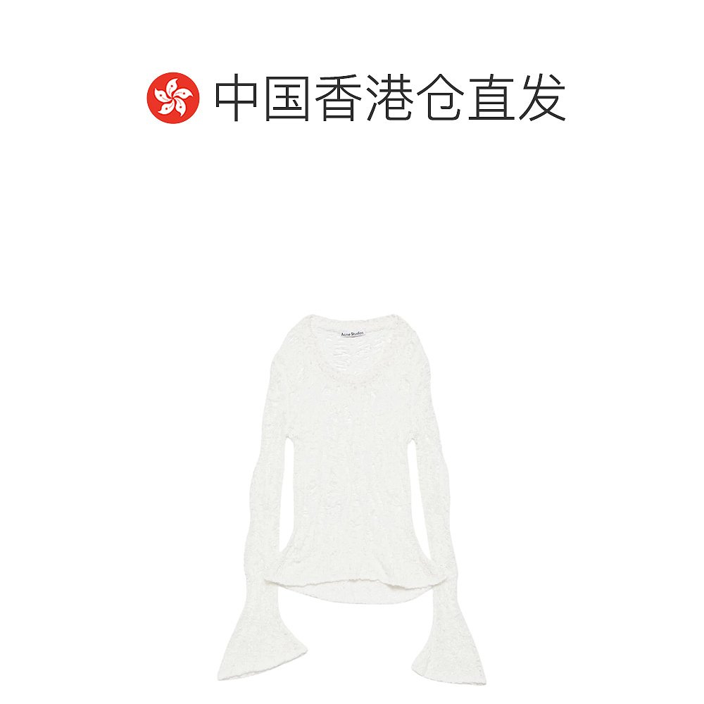 香港直邮ACNE STUDIOS 女士T恤 ACA60508OFFWHITE9724 - 图1