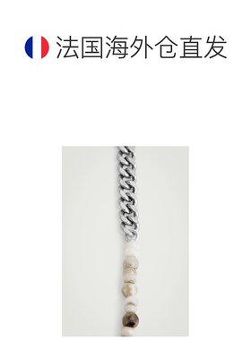 自营欧洲直邮COS 男士银色/白色黄铜项链新款