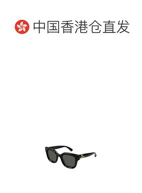 香港直邮GUCCI 女士太阳镜 GG1828S001 SS2025 黑色 几何框架太阳