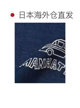 日本直邮SHIPS ANATHA 纽约 刺绣头巾 围巾 海军蓝