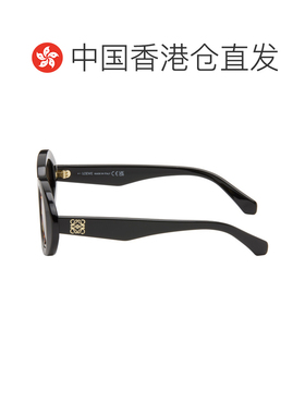 香港直邮LOEWE 罗意威 女士 黑色 Mini Anagram Oval 太阳镜 LW40