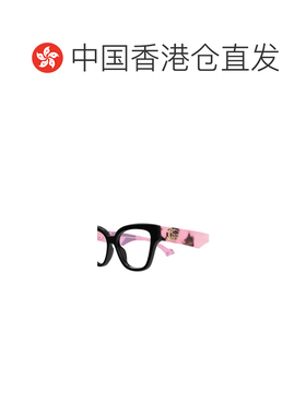 香港直邮GUCCI 女士眼镜 GG1424O012 CO 黑色 古驰几何框平光镜