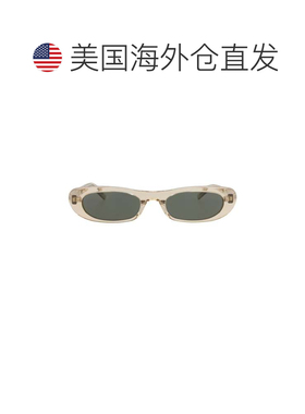 自营saint laurent圆形镜框醋酸纤维太阳眼镜-裸色裸灰色 美国奥