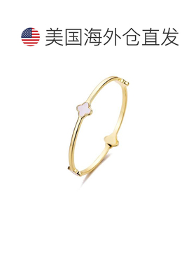 自营adornia14k镀金三叶草手镯-金色 美国奥莱直发