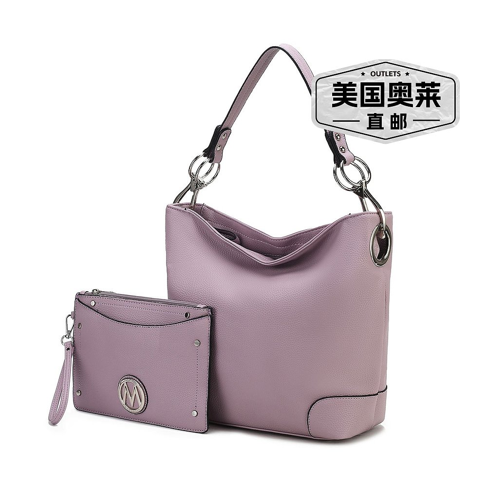 自营 mia k collectionViviana Women's 2Pcs Hobo Bag with Wris - 图0