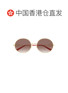 1h可退 香港直邮VALENTINO 女士太阳镜 VG0027S003 CO 金色 全框