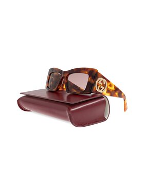 GUCCI 女士太阳镜 819535J07402750 SS2025 棕色 Sunglasses