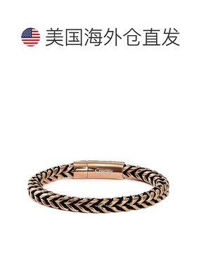 自营 Crucible 洛杉矶玫瑰金抛光 8 毫米不锈钢 Franco 链式手链