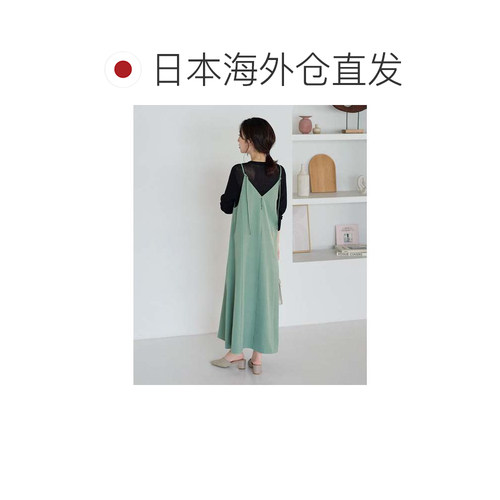 日本直邮前后2way纽扣背心连衣裙 [E3137] 绿色吊带 - 图1