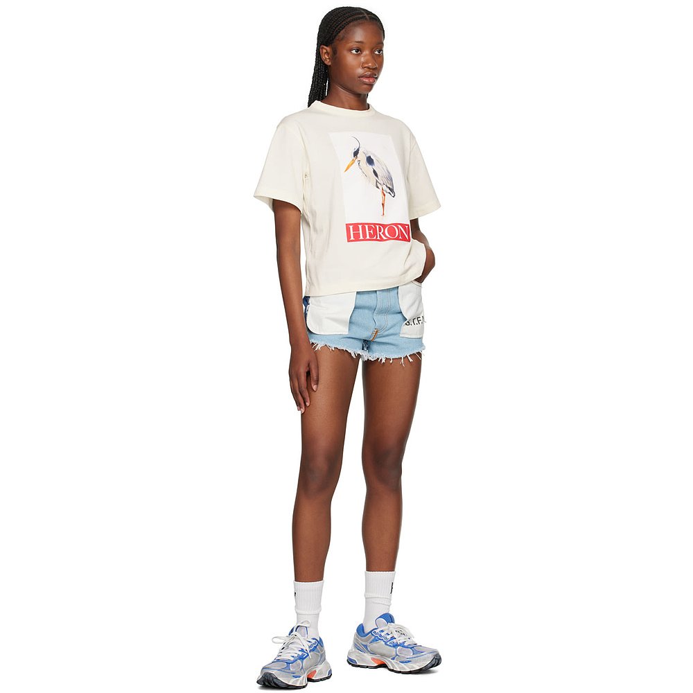 香港直邮潮奢 Heron Preston 女士灰白色 Heron Bird Painted T - 图2