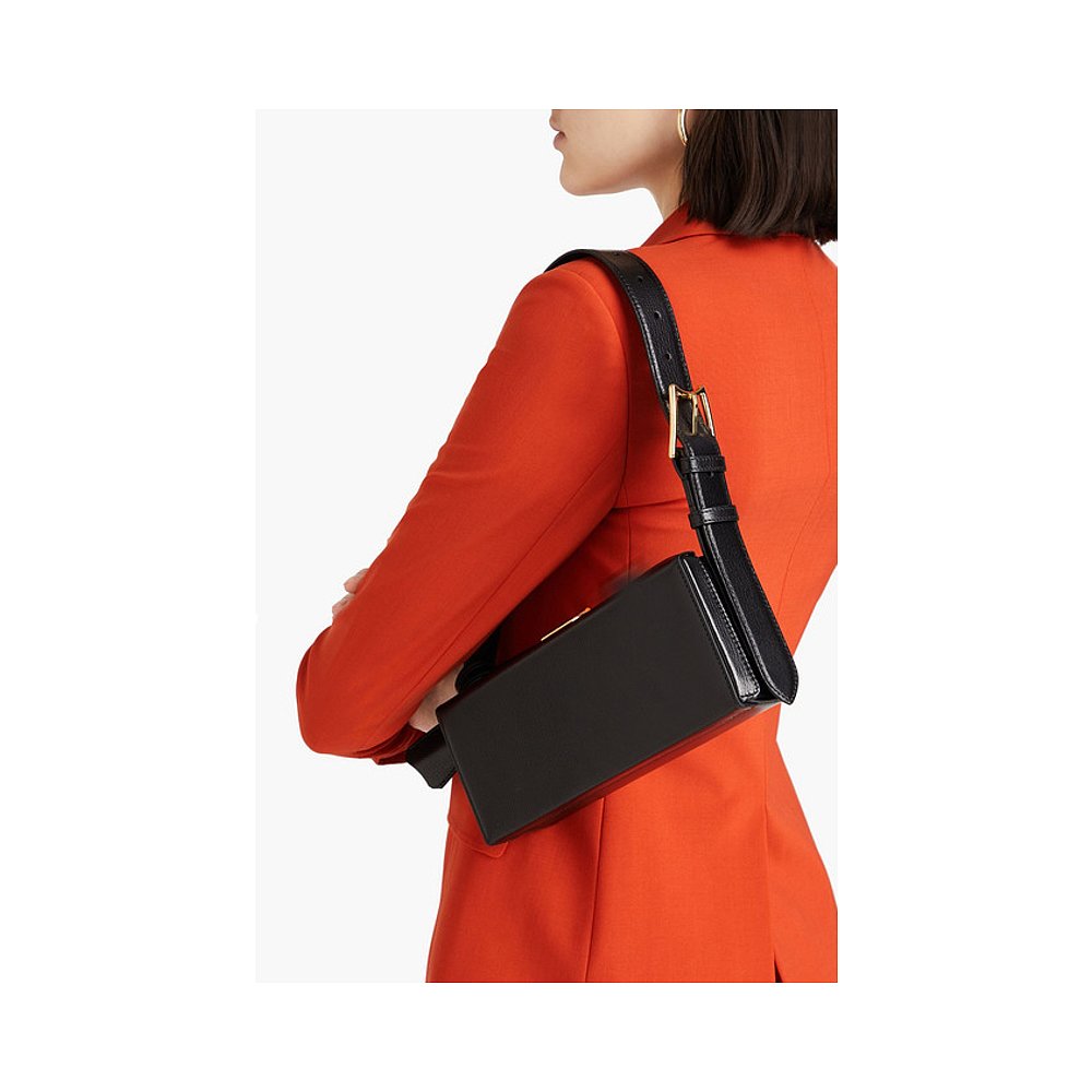 香港直邮潮奢 Mark Cross 女士Pebbled-leather shoulder bag 单 - 图0