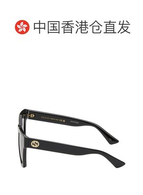 1h可退 香港直邮潮奢 Gucci 古驰 女士 黑色 Cat Eye 太阳镜 GG17