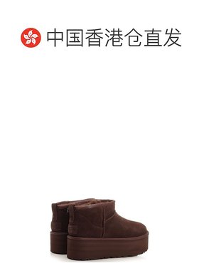 香港直邮潮奢 Ugg 女士 UGG 经典迷你厚底靴子 1135092BCDRBURNT