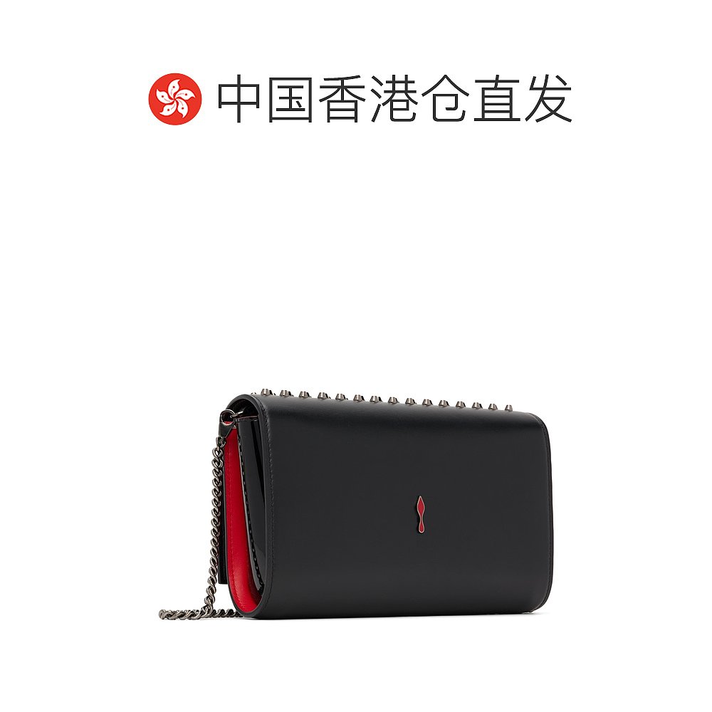 香港直邮潮奢 Christian Louboutin 女士黑色 Paloma 手拿包 - 图1