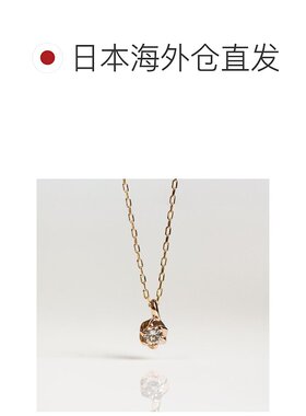 1h可退 日本直邮cui-cui 0.05ct 扭转设计 单颗钻石项链 K10YG 78