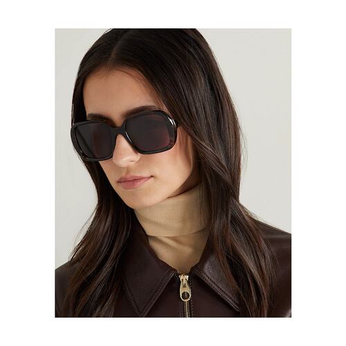 1h可退 CHLOÉ 女士眼镜 CH0222S003 AW2024 灰色 几何框太阳镜 - 图2