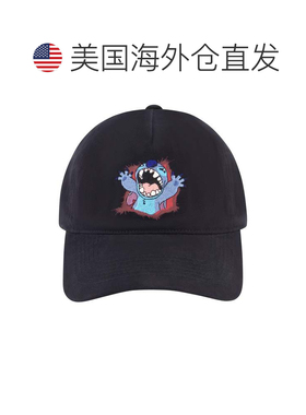 自营disney迪士尼 Stitch 印花刺绣爸爸帽 - 黑色 美国奥莱直发