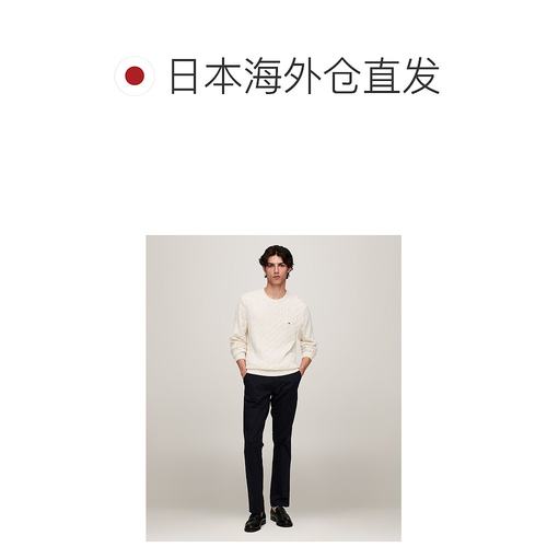 日本直邮TOMMY HILFIGER 经典缆绳圆领毛衣 [TO3203EM011438]上衣 - 图1