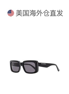 自营 Karl Lagerfeld中性款矩形太阳镜KL6101S 001黑色54mm-001