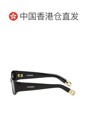 香港直邮潮奢 Jacquemus 女士 黑色 Les lunettes Ovalo 太阳镜 J