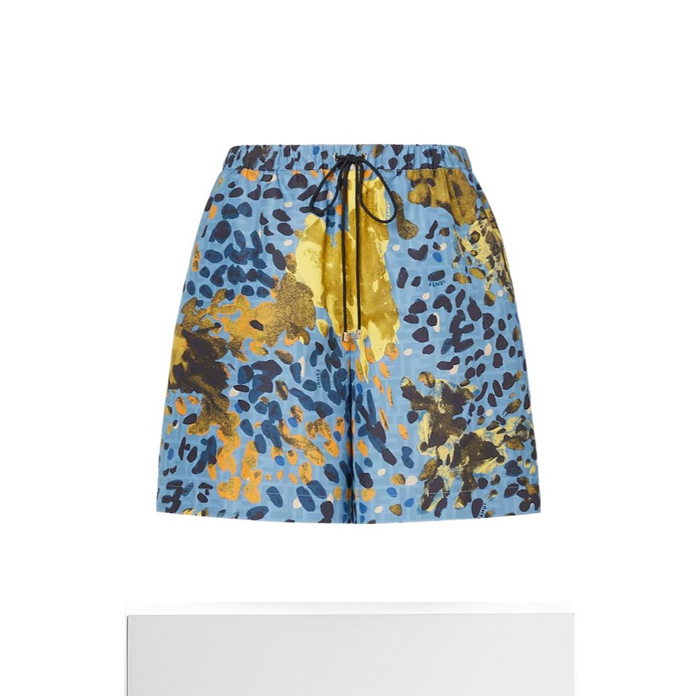 1h可退 香港直邮FENDI 女士短裤 FAB408AT9DF1V3Y SS2026 蓝色 Pr - 图3