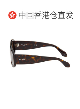 香港直邮alaia 女士 棕色 Aviator Mask 太阳镜 AA0092S002HAVANA