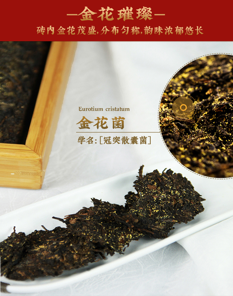 泾渭茯茶黑茶陕西官茶西安特产660g×2福财驻特级正品泾阳茯茶柱-图2