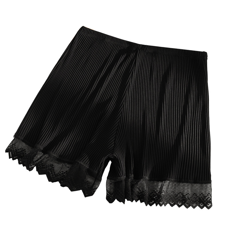 【2条装】冰丝安全裤女蕾丝边防走光打底裤