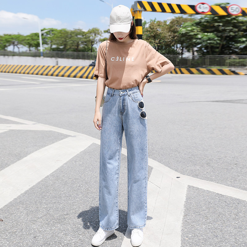 小个子150cm高腰牛仔155直筒裤 蔓菲恋牛仔裤