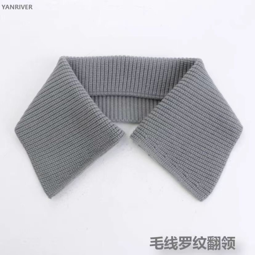2025爆款毛线领罗纹针织大翻领时尚百搭装饰秋冬保暖配大衣假领子,淘宝优惠券,粉丝福利购,淘宝优惠卷