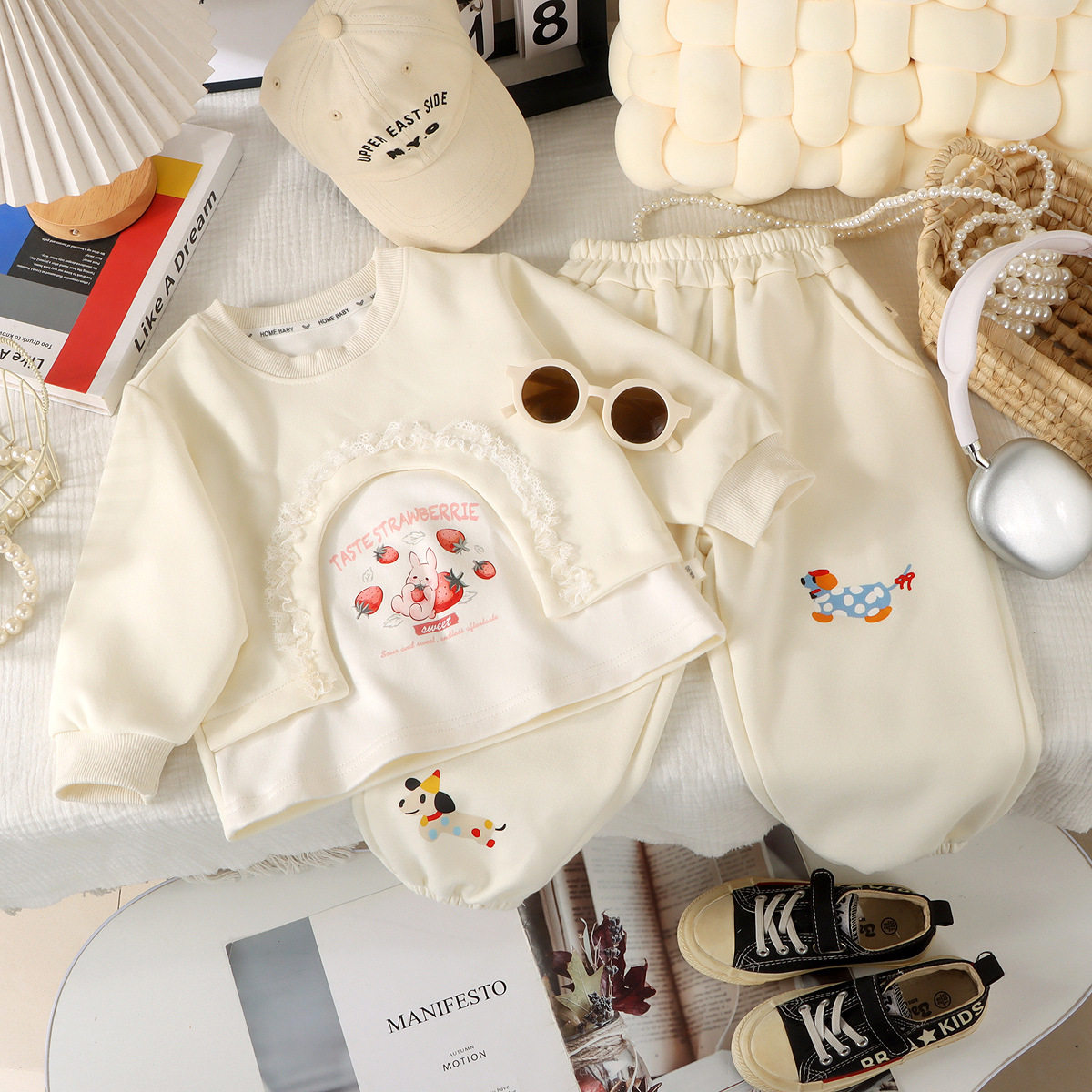 2025爆款女童套装春秋卫衣两件套卡通休闲女宝上衣裤子韩版洋气,淘宝优惠券,粉丝福利购,淘宝优惠卷