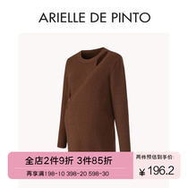 French ARIELLE DE PINTO Pregnancy Woman Dress Autumn Winter New Foreign Air Button Knit Sweater Undercoat