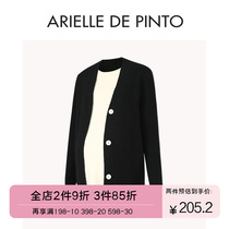 French ARIELLE DE PINTO Pregnancy Woman Dress Autumn Winter New Fashion Fake two splicing sweater-knitted sweatshirt