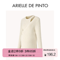 French ARIELLE DE PINTO Pregnancy Maternity Dress 2023 Autumn Winter New Button Knit Sweater Undercoat