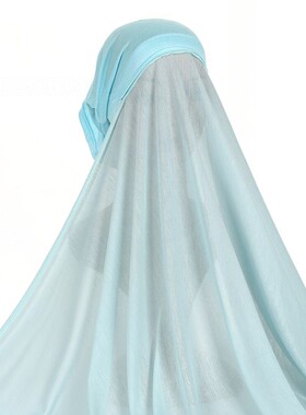 Pearl chiffon ladies Scarf set Beanie 2-in-1 Long Shawl Set