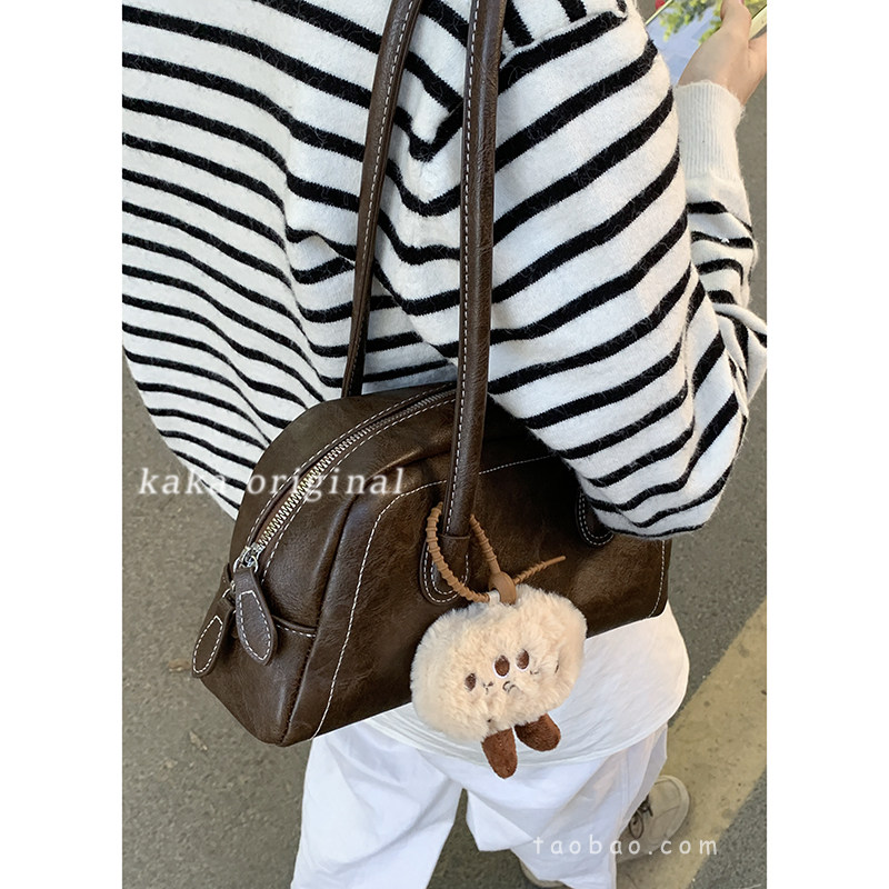 韩国小众腋下包包女2024新款潮秋冬复古枕头包百搭大容量通勤包,淘宝优惠券,粉丝福利购,淘宝优惠卷