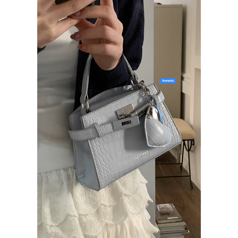 鳄鱼纹手提凯丽包包女新款潮时尚韩国小方包百搭超火单肩斜挎包,淘宝优惠券,粉丝福利购,淘宝优惠卷