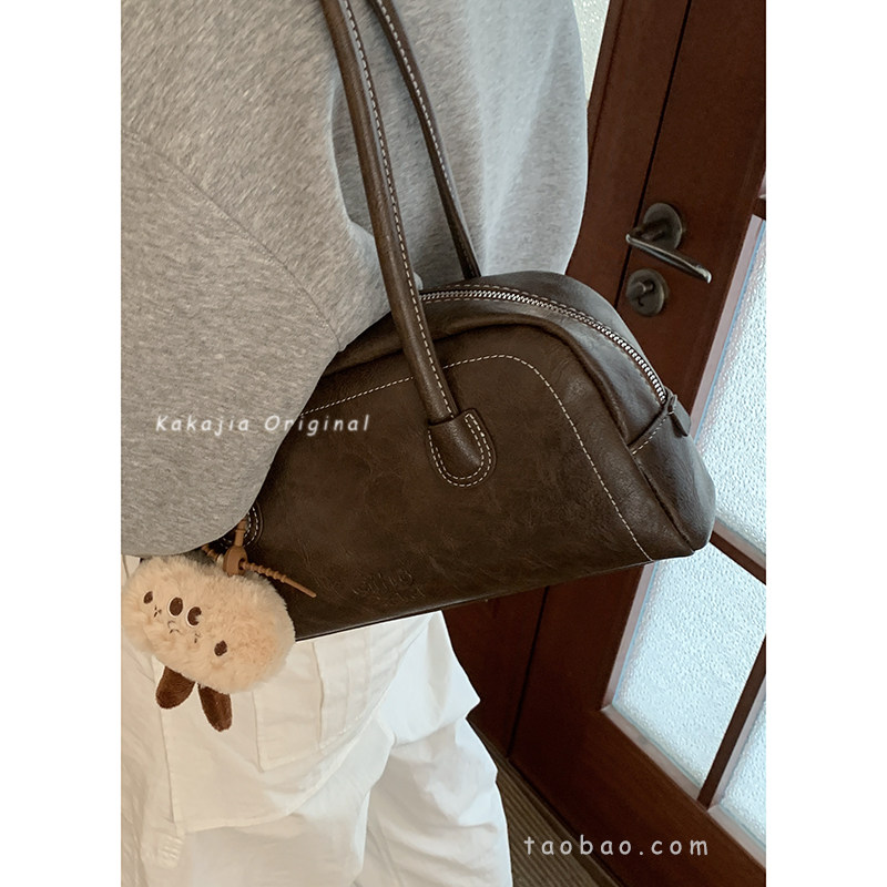 韩国小众腋下包包女2024新款潮秋冬复古枕头包百搭大容量通勤包,淘宝优惠券,粉丝福利购,淘宝优惠卷