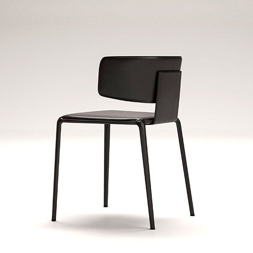 意式极简椅子北欧现代简约家用凳子靠背小户型设计师高级轻奢餐椅
