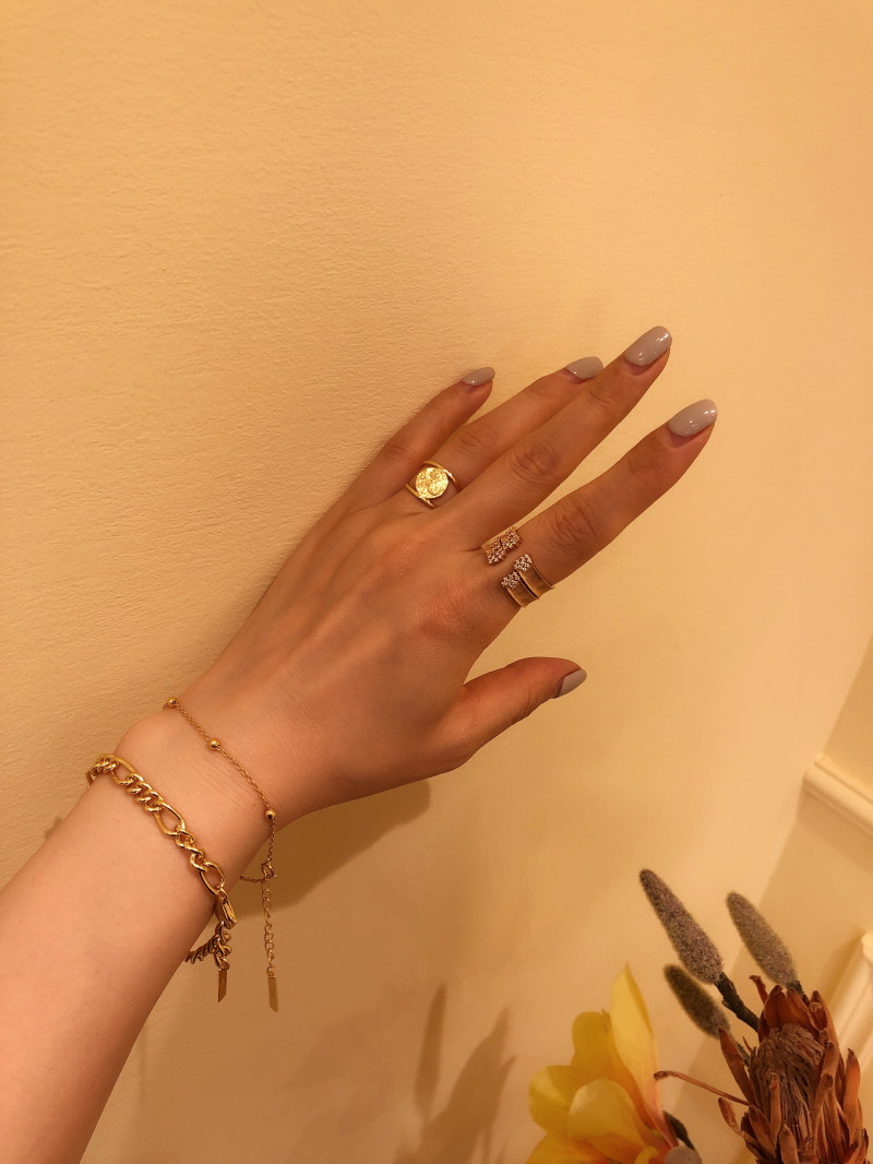 网红ins风小众纯银镀金币开口戒指 香家从黄昏起飞戒指/指环