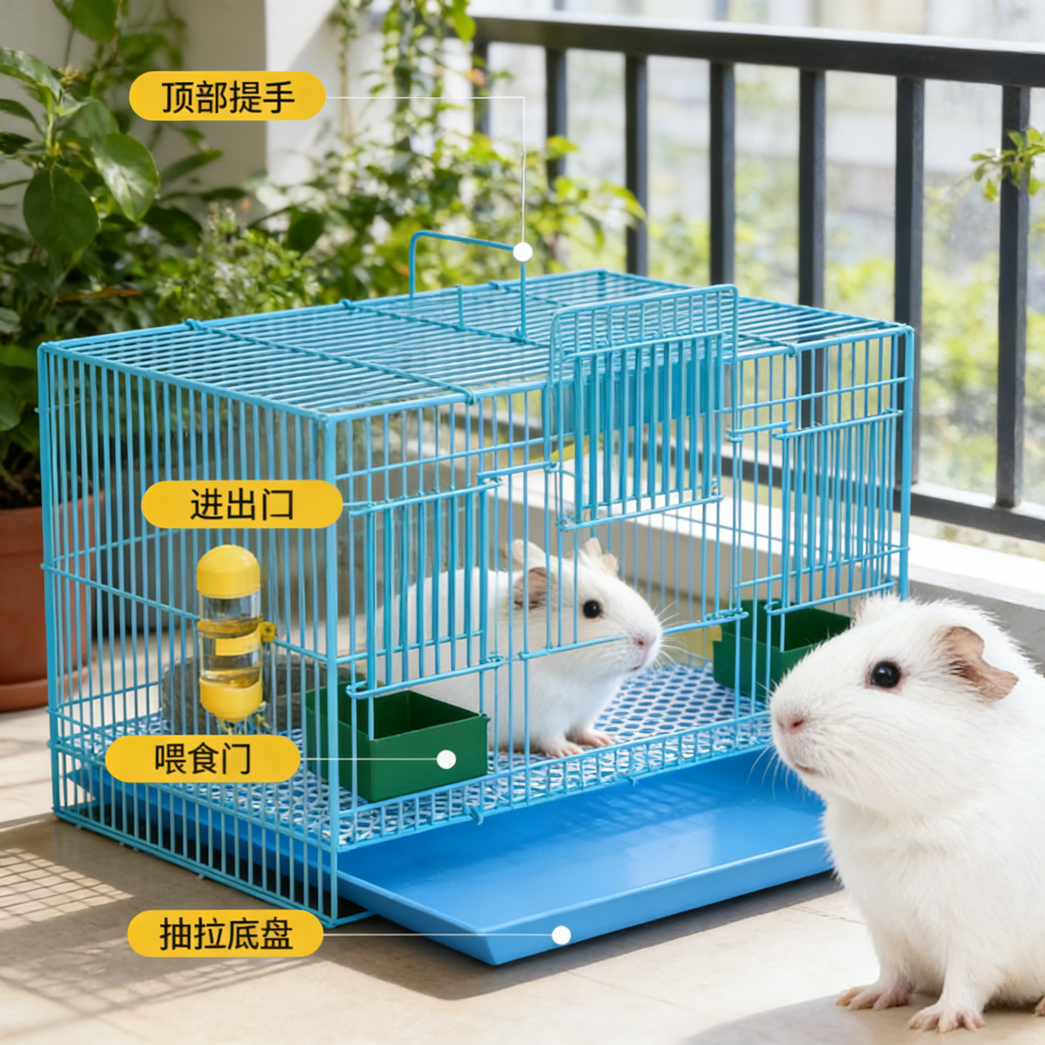 荷兰猪笼子家用室内专用大号带厕所自动清粪养宠物侏儒兔子豚鼠窝,淘宝优惠券,粉丝福利购,淘宝优惠卷