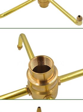 全铜304不锈钢蟹爪兰旋转喷头水风车旋转喷头水景景观喷泉喷头1寸