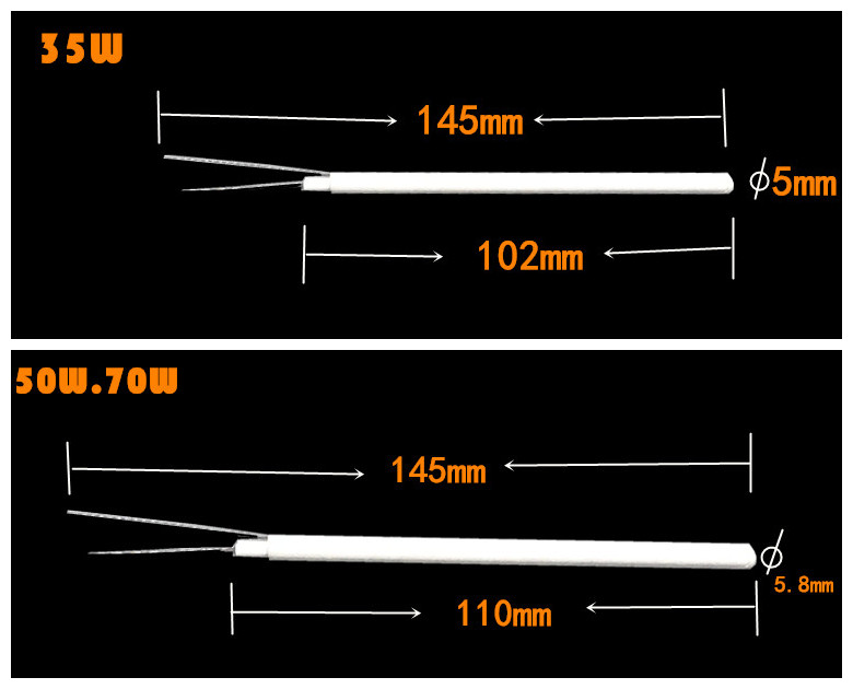 厂家直销内热式烙铁芯20W35W50W70W发热芯电烙铁芯长寿命陶瓷芯